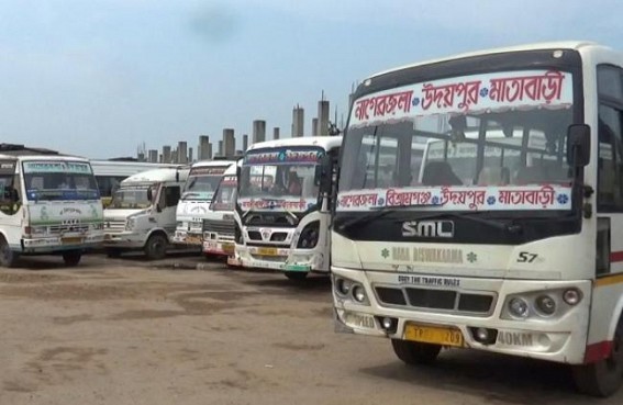 Road Transport Services Paralyzed in Tripura as Bus owners shutdown bus services in seeking passengers fare hikes 